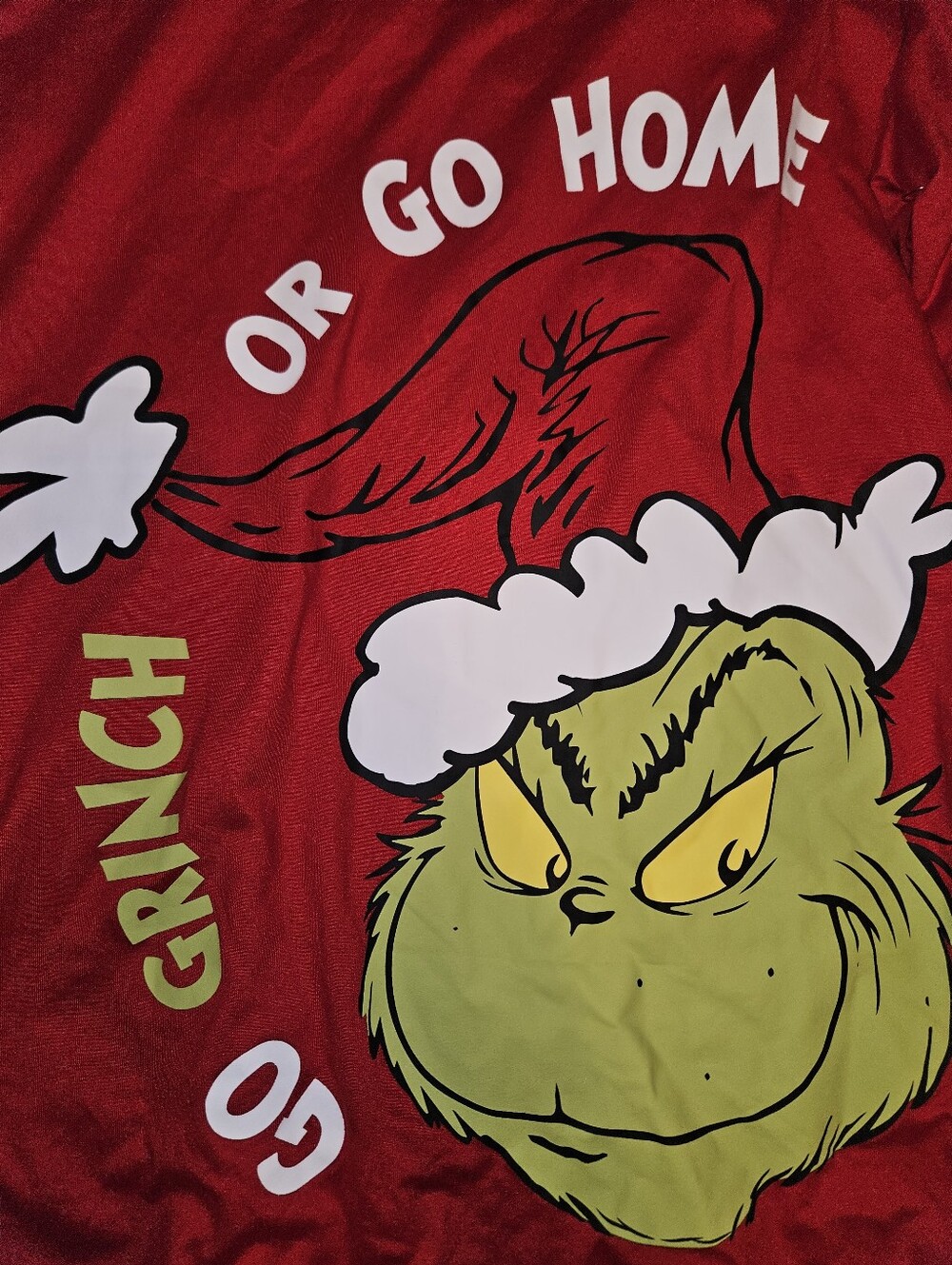 Dr. Seuss Grinch Red and Green Kids' Pajama Top